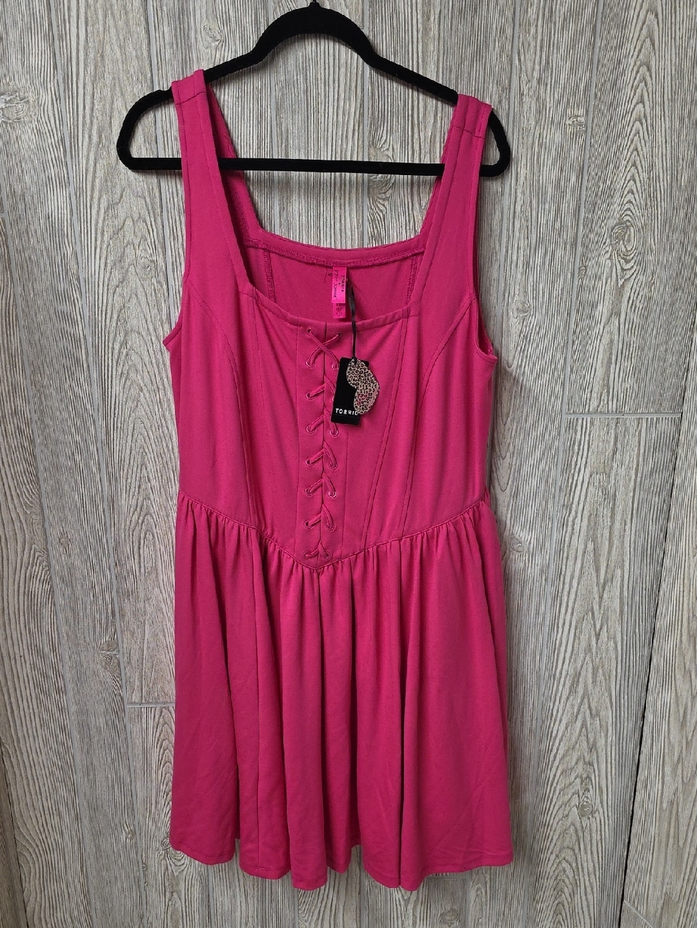 Torrrid Betsey Johnson Ponte Lace Up Skater Mini Dress Womens Plus Size 2X NWT